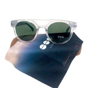 Komono sunglasses men's Dreyfuss clear silver NEW in case